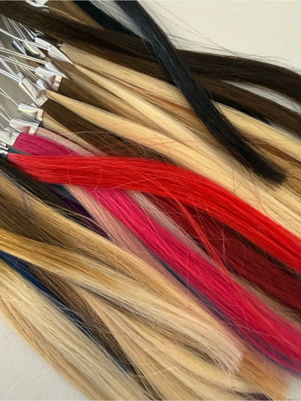 AQUA Hair Extensions Professional Ring Salon Hair Extension Color Swatch Sample